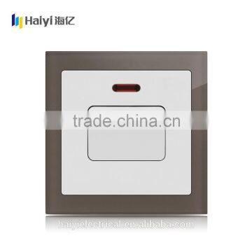 China Haiyi Wall Switch Manufacturer, 1 Gang 20A Water Heater Switch