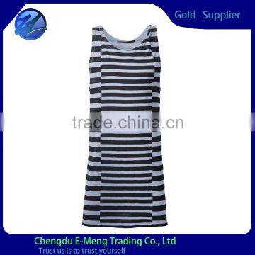 Elegant enlongated cross strip tank tops for sale