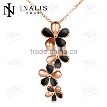 P:4.6X1.7CM Hot Sale Leaves Combination Gold Plated Necklace photo-3