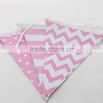 Chevron Paper Flag,birthday Party Flag,children's Day Party Banner All for Kids photo-3