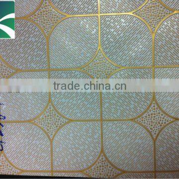 gold PVC gypsum ceiling tiles