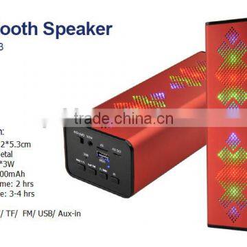 Portable Bluetooth Speaker With FM Radio Shinning Metal Material Enjoy Music