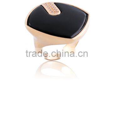 Gold Plated Fashion Ring with natural stone