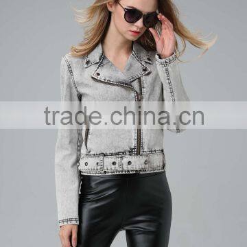 Cheap china wholesale organic cotton clothing fleece lined denim jacket