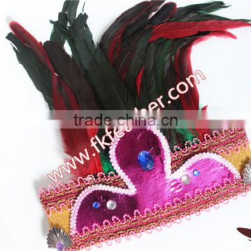 Wholesale Feather Headdress Indian With Rooster Feather Party Supplies