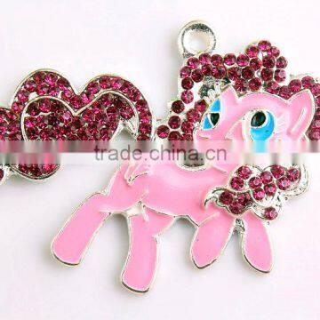 Wow!! Hot Sale Fashion Top Quality Zinc Alloy Cartoon Rhinestone Animal Jewelry pendants For Kids Necklaces Making!!