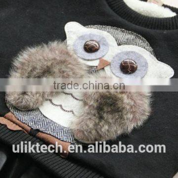 Cute Owl Pics Girls Set Long Sleeve t Shirt With Black Leather Skirt Red Black 2 Colors Fashion Children Set photo-6