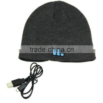 Soft Warm Beanie Hat Wireless Bluetooth Smart Cap BT Headset Headphone Speaker Mic Bluetooth Hat photo-4