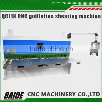 Guillotine metal plate shearing machine with CNC feeding system