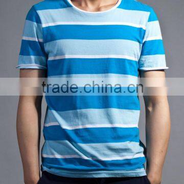 wholesale striped t-shirt 180grams cotton t-shirt manufacturer t-shirt couple