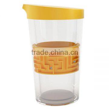 X&W 350ml maze double wall water bottle design