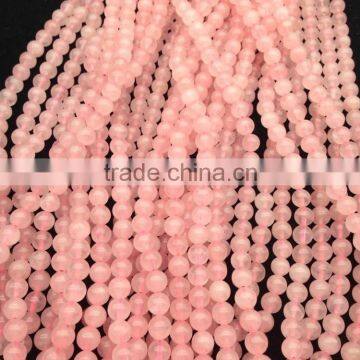 Wholesale 4-8mm Natural Pink Rose Quartz Round Beads For Jewelry