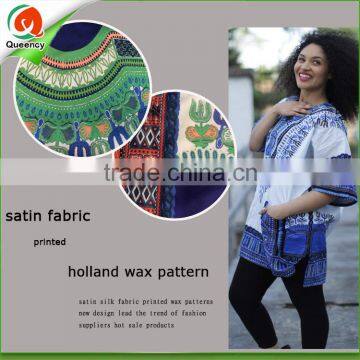 dashiki fabric bangalore Silk digital Printed holland wax Fabric For ankara dress