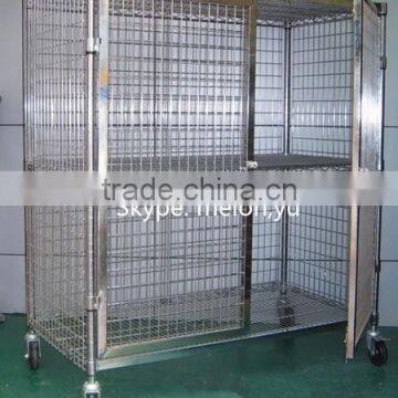 Stainless Steel 304 Wire Shelving Security Cage with Square Tube Frame