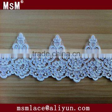 2015 new design white alencon lace trim