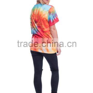 Hot Sale Digital Print Flower Power Custom Women Tshirt Wholesale photo-6