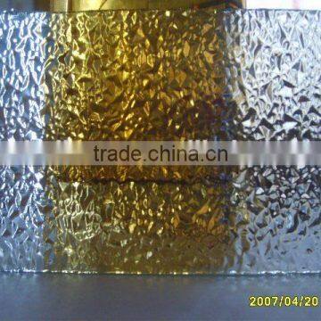 3-6mm tinted pattern glass/decorative glass /rain /flora glass / map /aqualite nashiji designed pattern glass