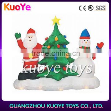 inflatable beautiful christmas toys,inflatable santa with snowman and christmas tree,inflatable christmas