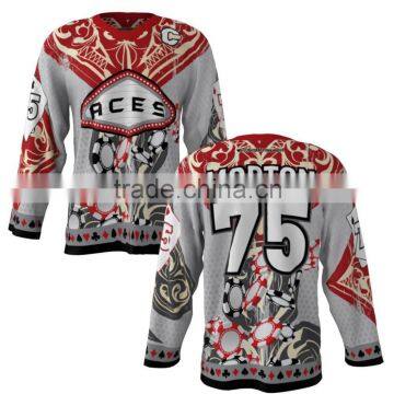 Team ice hockey jerseys customized printing/Digital sublimation printing ice hockey jerseys