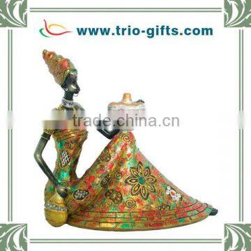 Cheap decorative african polyresin figurine