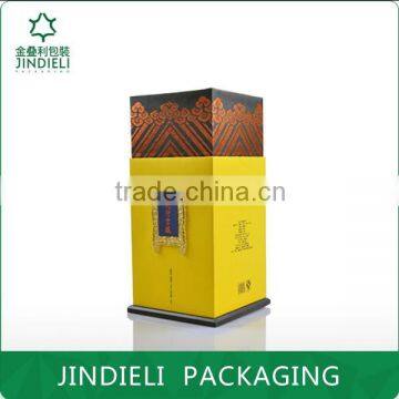 high grade wooden white spirit packaging box with custom logo