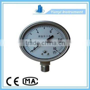 All stainless steel vacuum pressure gauge