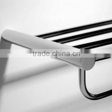 double bath towel rack chrome brackets