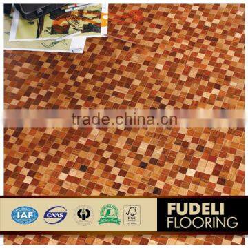 Formaldehyde E1 grade SCS Certified Unique design wood parquet flooring for sale