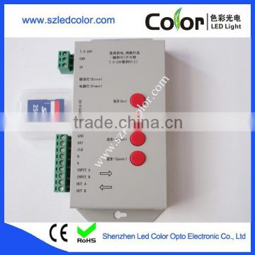 T1000 SD Card Pixel LED Controller WS2801 WS2811 UCS1903 LPD8806 DMX Dream Color LED Controller