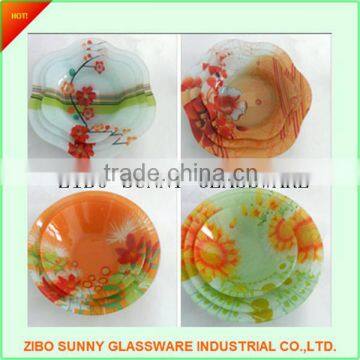 Decorative Round Clear Glass dinner plate