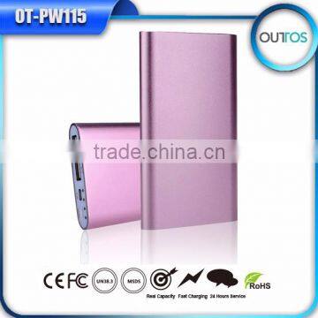 Bulk buy from china hot portable charger dual usb power bank slim for smartphone