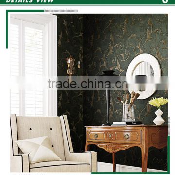 stock embossed vinyl wallpaper, bronze french acanthus scroll wall decor for bedroom , peel and stick wall mural manufacturer