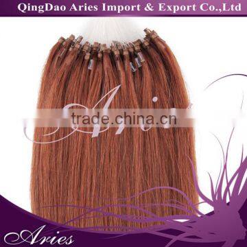 Factory price cheap top quality micro weft hair extensions, grade 6A silk straight brazilian micro ring hair weave bundles