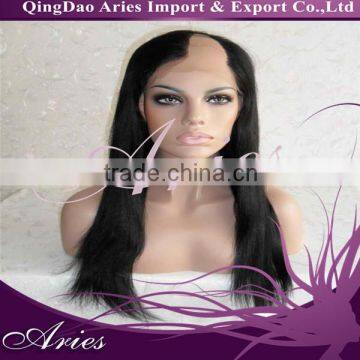 22 inchese mongolian virgin hair U part wig wholesale price