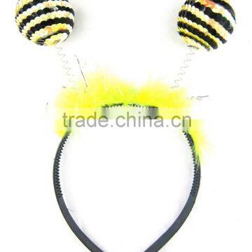 Sequin bumble bee headband head poppers fancy dress costume accessory