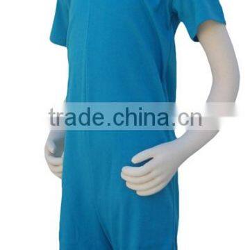 Low Price OEM Wholesale Summer Short Sleeves Cotton Adaptive Blue Pajamas clothing Onesie