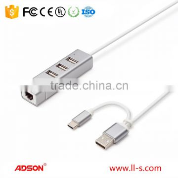 3ports USB2.0 Hub+LAN