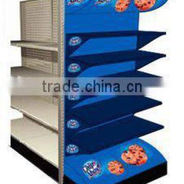 2015 New Design Arylic supermarket vegetable and fruit display shelf Show foods Usage