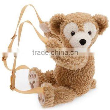 cute teddy bear shape plush backpack/customized plush backpack