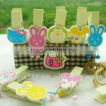 2013 Hot Sell Promotional wooden cartoon clip