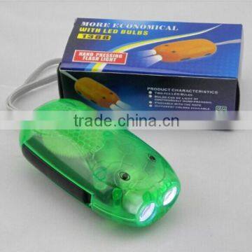 LED Hand Pressing dynamo Flash light