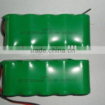 NIMH SC3000 6V rechargeable battery pack