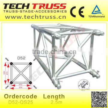 D52-QS25 aluminum sqaure truss , exhibition truss, lighting truss , concert truss