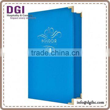 colorful kitchen equipment for restaurant / menu holder Leather executive folder holder/ hotel menu card