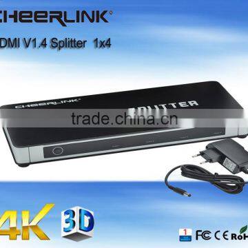 Ultra HD 1.4v HDMI Splitter supported 3d with 4 ports