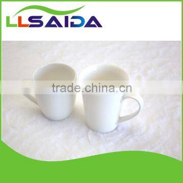 Big space for logo printing 200ml ceramic mug saida white blank ceramic mug