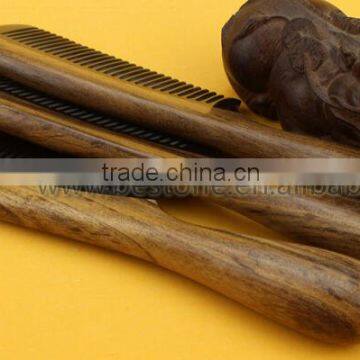 Natural Ox Horn Green Sandalwood Wood Comb photo-4