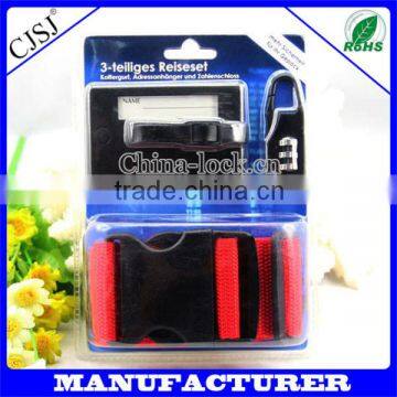 Wholesale Price Elegant Design Adjustable Belt PP Luggage Strap With Combination Lock