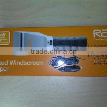 Heated windscreen scraper