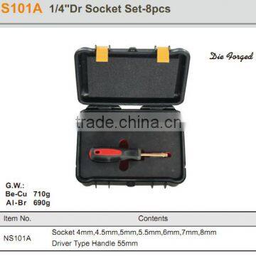 Non-Sparking, Non-Magnetic 1/4" Socket Wrench Set, GS/FM/UKAS certificate, ATEX approved